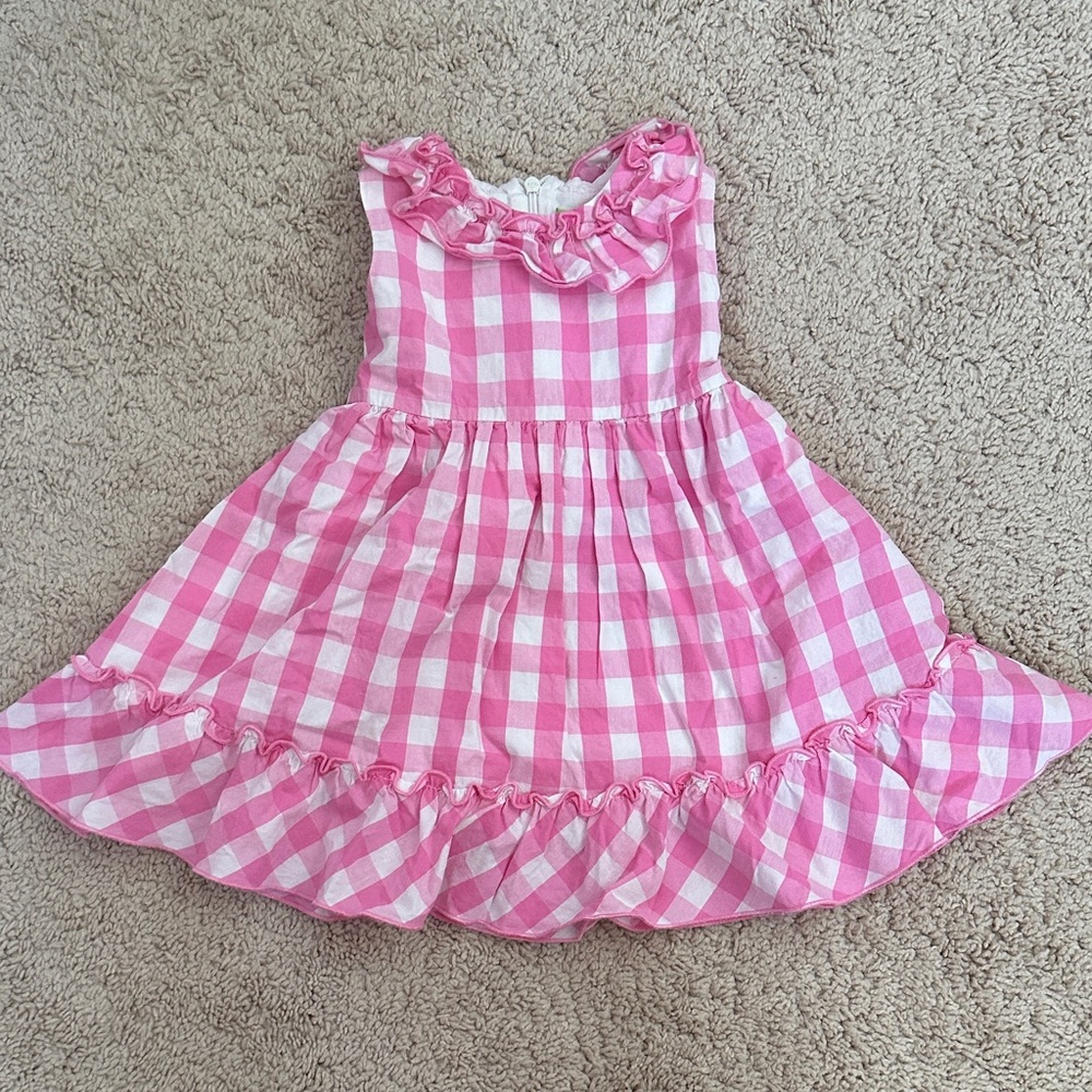 Pink Gingham Kids Dress